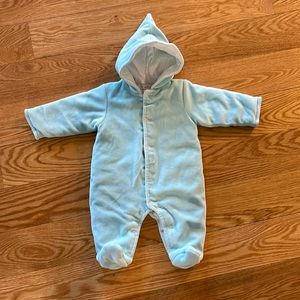 Kissy kissy unisex aqua lightweight bunting great for spring/fall size 0-3 mo